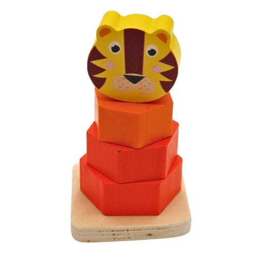 Picture of WOODEN PUZZLE ANIMAL HEAD TIGER